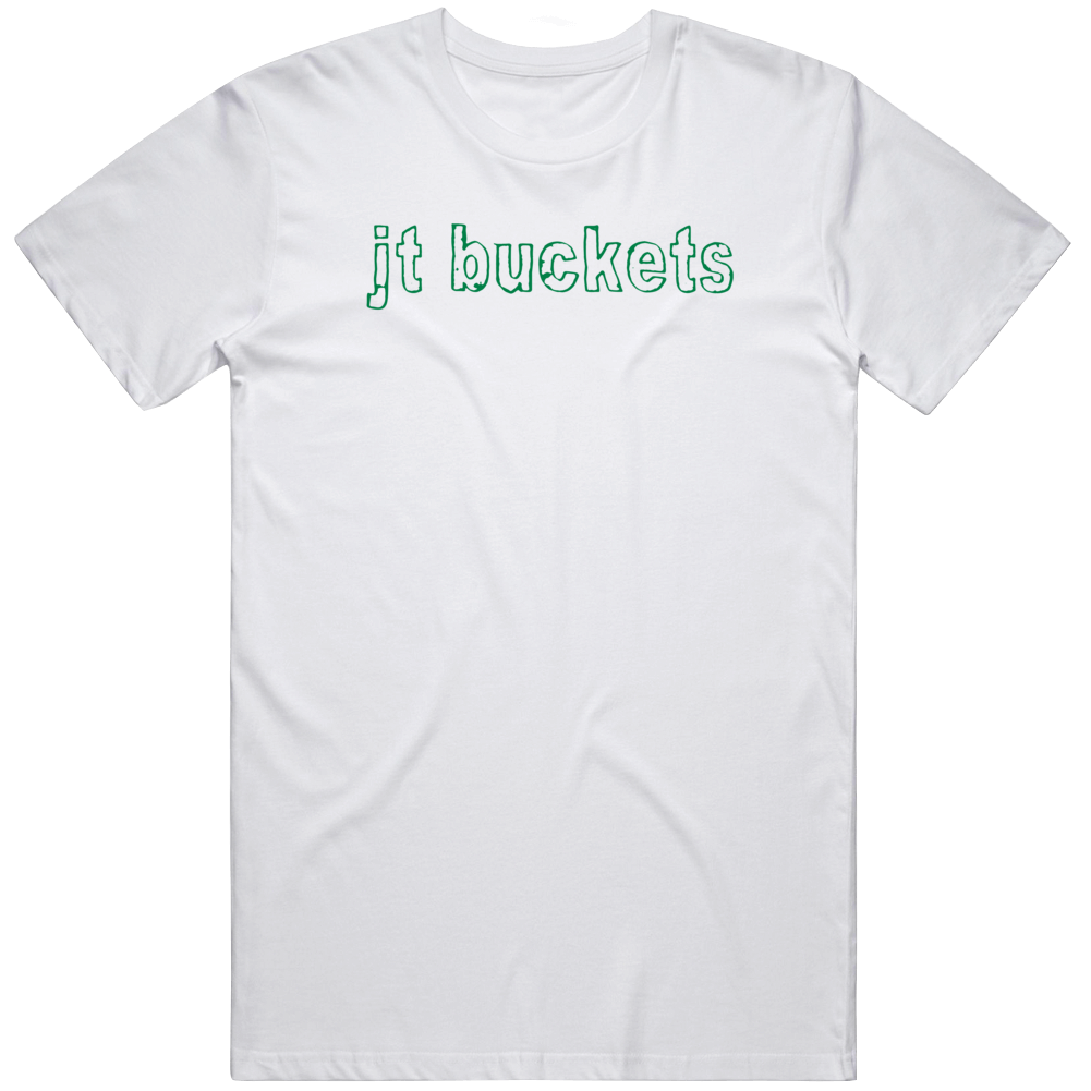 BeantownTshirts Jayson Tatum JT Buckets Boston Basketball Fan V2 T Shirt V-Neck / White / Small