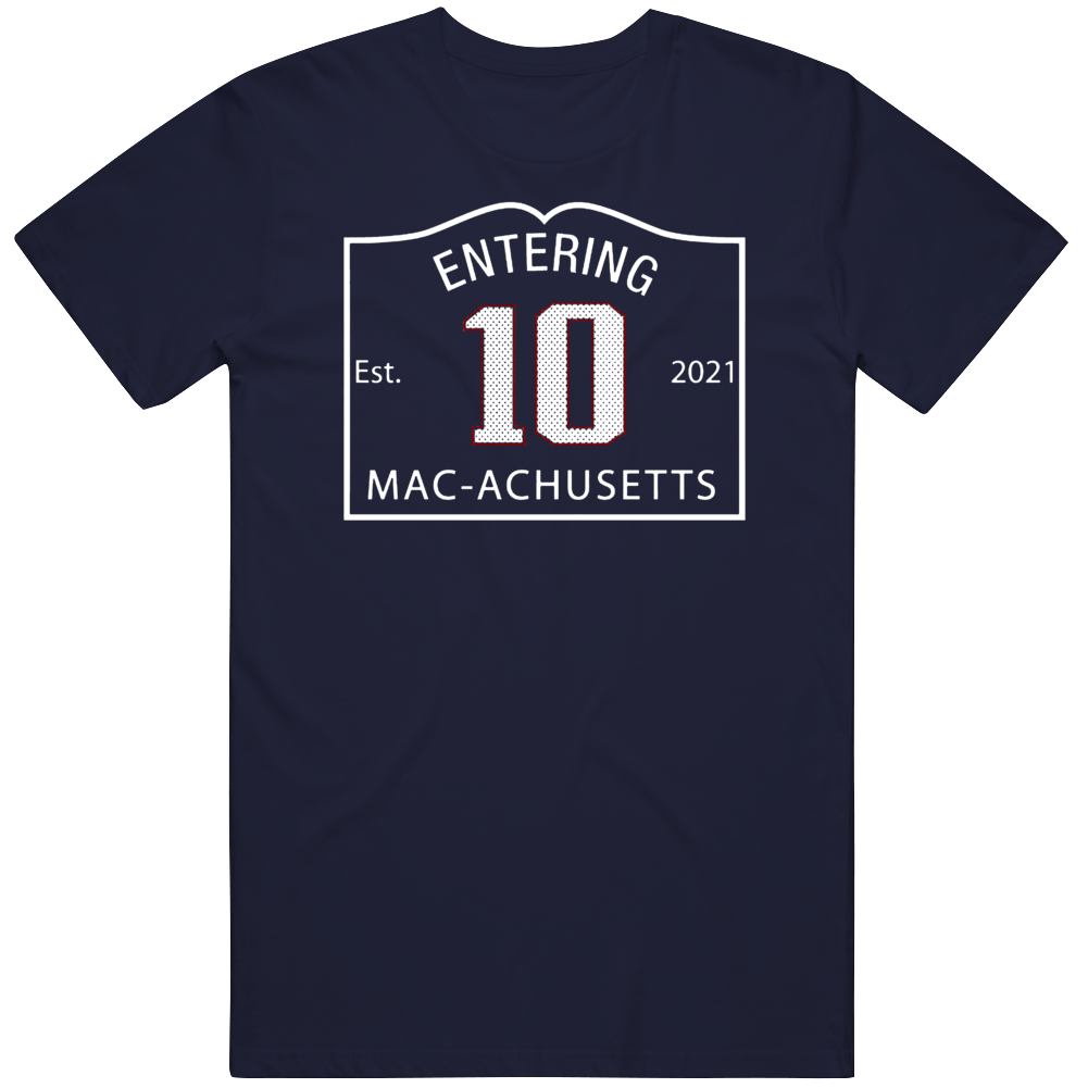 New England Football Navy T-Shirt , MAC JONES #10 Patriots