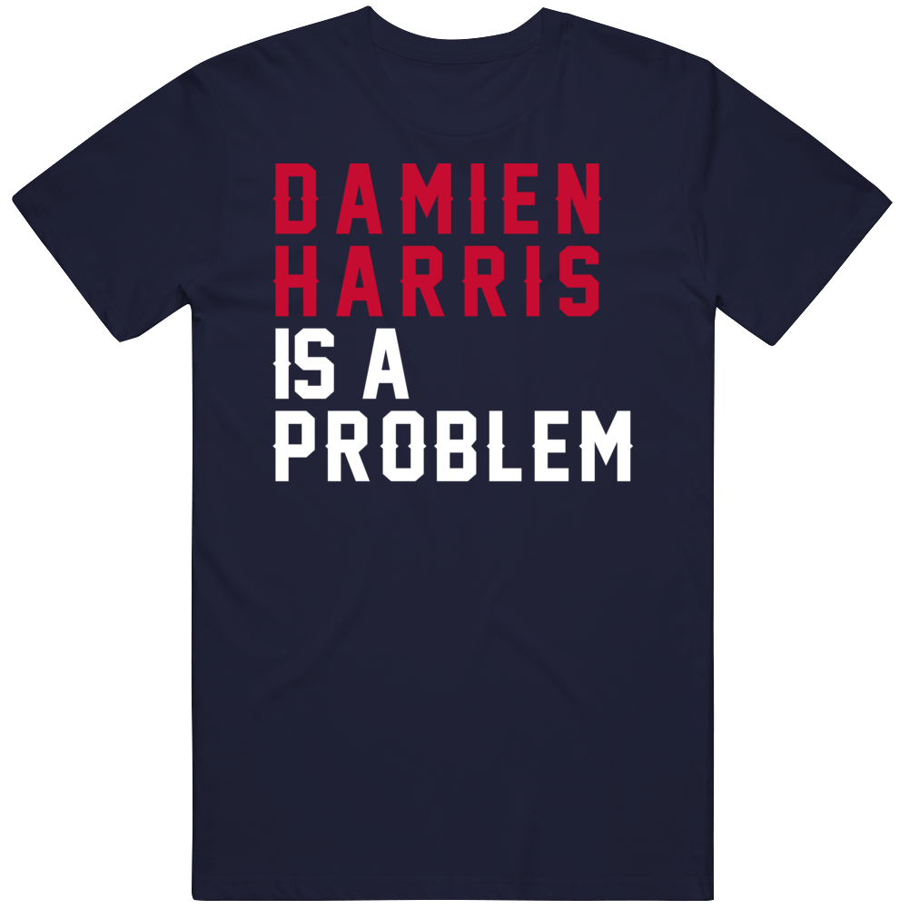 Damien Harris Problem New England Football Fan T Shirt Baby One Piece / Navy / 18 Months