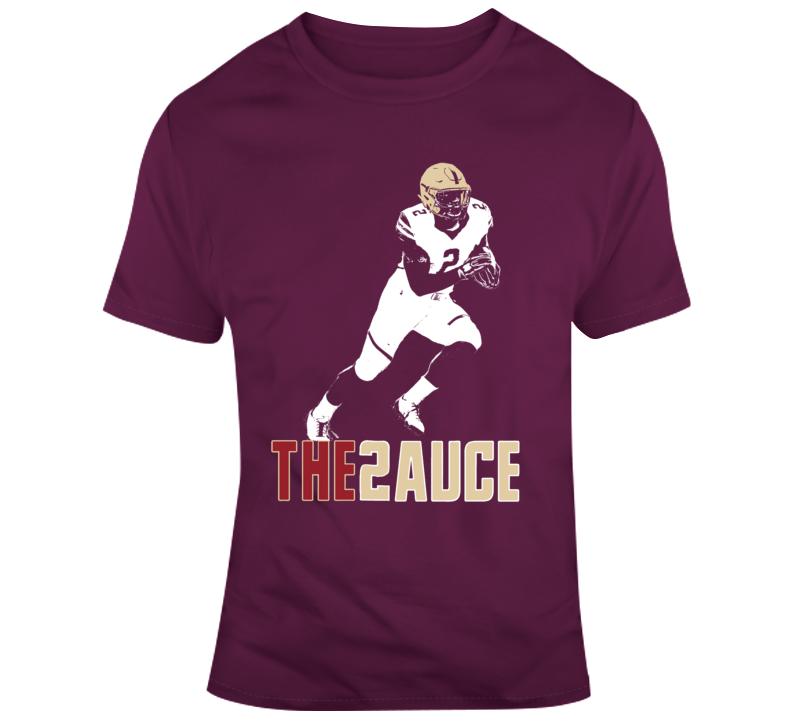 BeantownTshirts AJ Dillon Boston College Football Fan The Sauce T Shirt Classic / Burgundy / X-Large