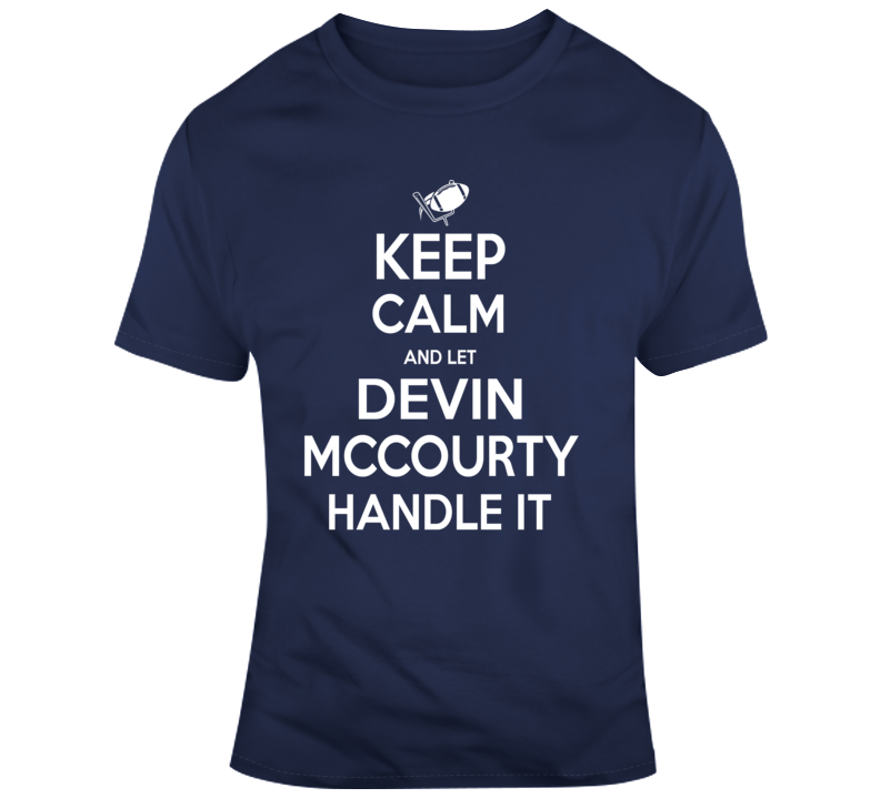 BeantownTshirts Devin McCourty Keep Calm New England Football Fan T Shirt Ladies / Navy / Large