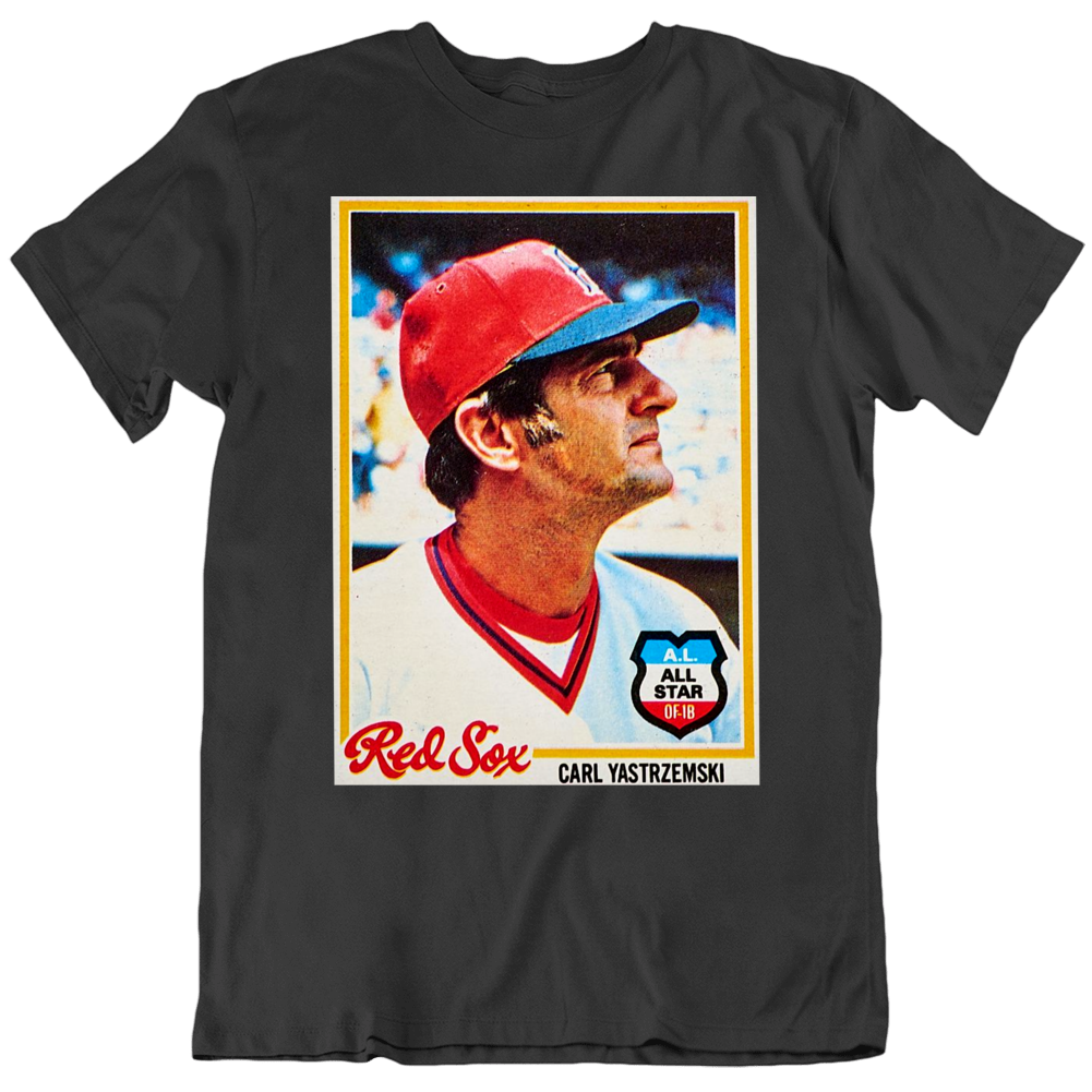 Carl Yastrzemski Rookie Card Boston Baseball Fan T Shirt – BeantownTshirts