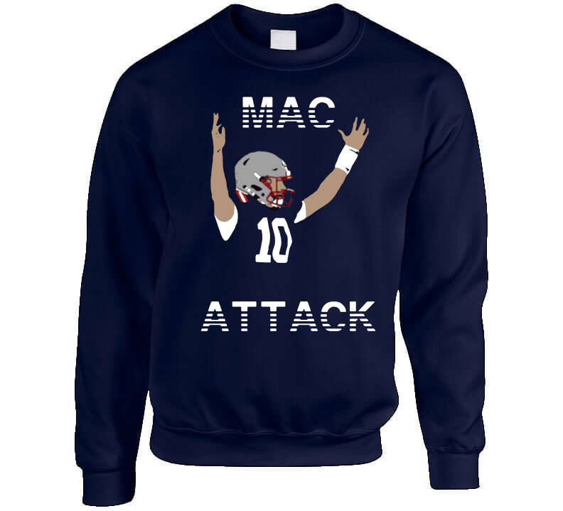 Mac Jones Mac Attack New England Football Distressed T Shirt