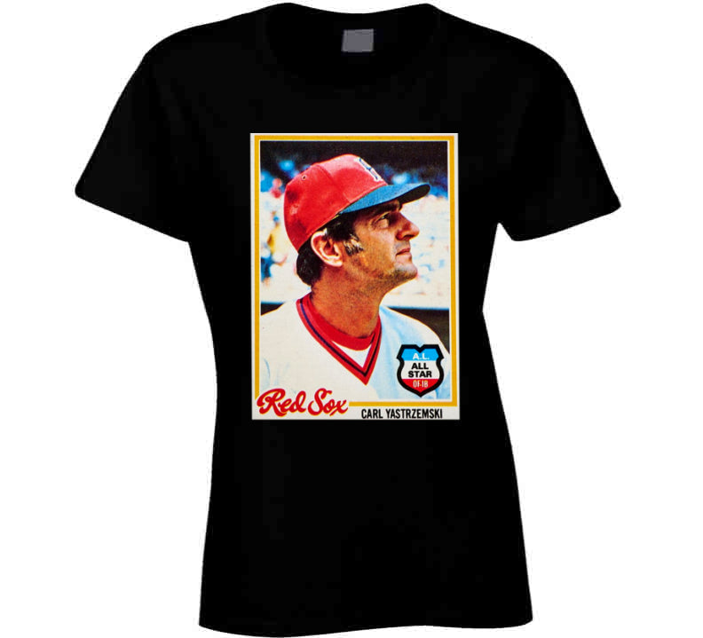 BeantownTshirts Carl Yastrzemski Boston Baseball Card Fan V3 T Shirt Tanktop / Black / Medium