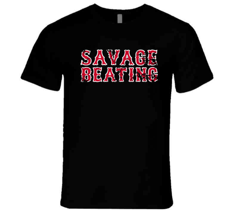 Savage Beating New York Rivalry Baseball Fan T BeantownTshirts