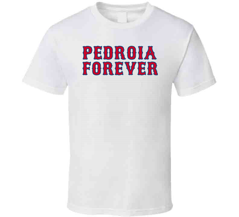 BeantownTshirts Dustin Pedroia Head Silhouette Boston Baseball Distressed T Shirt Long Sleeve / Red / Medium