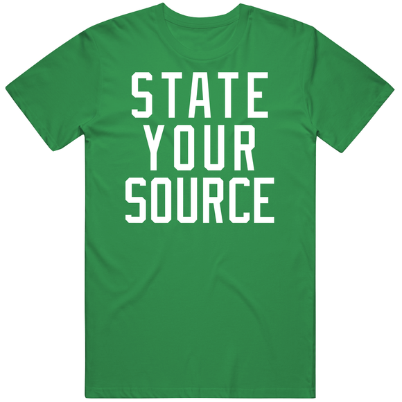 State Your Source Boston Basketball Fan V2 T Shirt