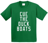 Cue The Duck Boats Boston Basketball Fan T Shirt