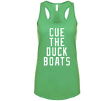 Cue The Duck Boats Boston Basketball Fan T Shirt