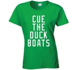 Cue The Duck Boats Boston Basketball Fan T Shirt