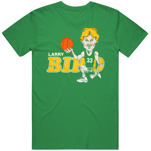 Vintage Larry Bird Night Celtics Boston Gardens Caricature T Shirt