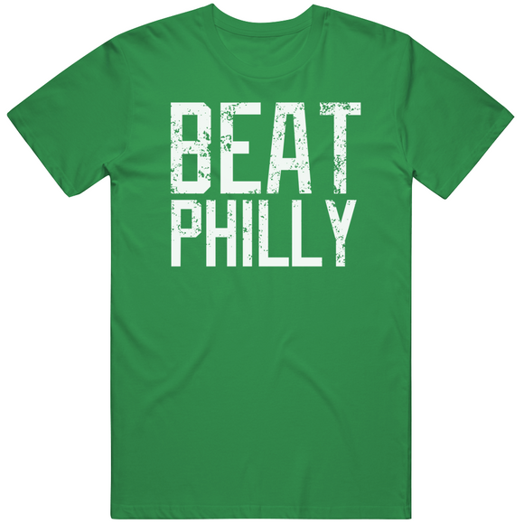 Beat Philly Boston Basketball Fan Distressed T Shirt