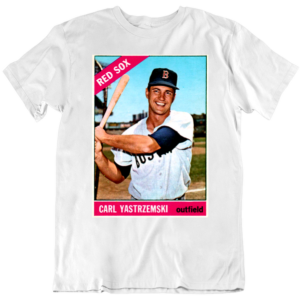 BeantownTshirts Hit Like Carl Boston Baseball Carl Yastrzemski Sports Fan T Shirt Ladies Premium / Navy / Medium