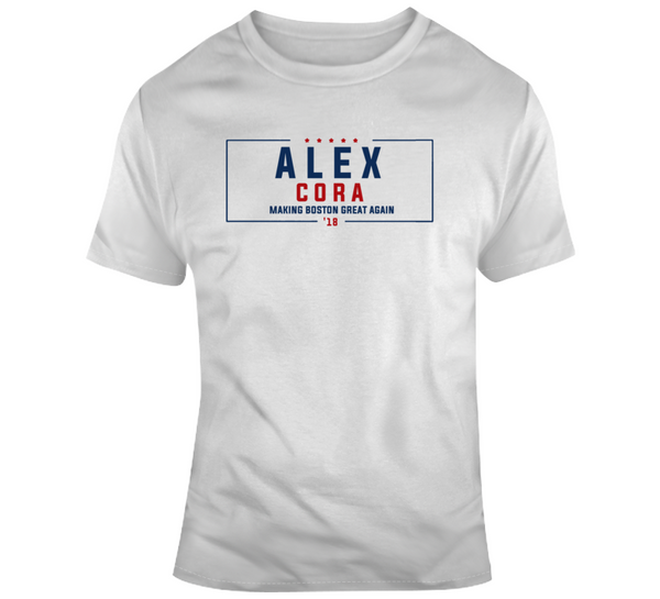 BeantownTshirts Alex Cora We Trust Boston Baseball Fan T Shirt Long Sleeve / Red / X-Large