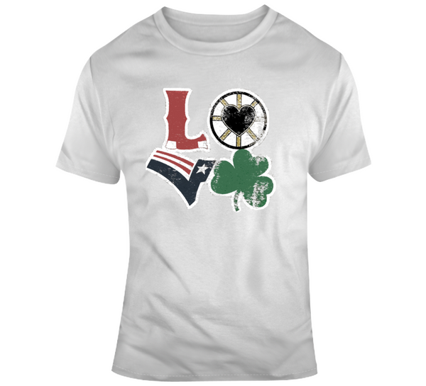 Nice Love New England Patriots Boston Red Sox Logo Tiny Hearts Shape Shirt  - Togethertee