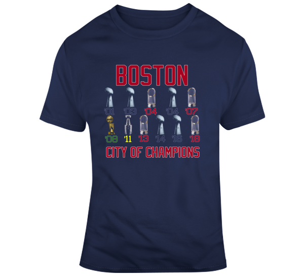 Boston City of Champions Boston Sports Fan Distressed T Shirt –  BeantownTshirts