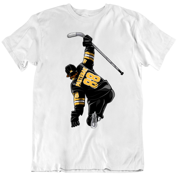 BeantownTshirts Bobby Orr Scoring and Soaring Air Orr 4 Boston Hockey Fan T Shirt Long Sleeve / Black / 2 X-Large