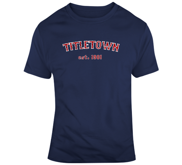 Title Town Boston Baseball T-Shirt Ladies / Navy / L