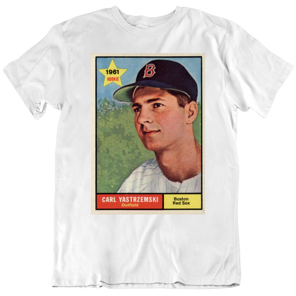 BeantownTshirts Carl Yastrzemski Boston Baseball Card Fan V3 T Shirt Premium / Black / Medium