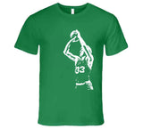 Larry Bird Silhouette Legend Retro 8 Bit Boston Basketball Fan T Shirt