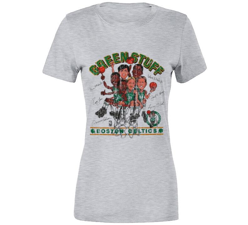 Mitchell & Ness Retro Larry Bird Caricature Green M T-Shirt