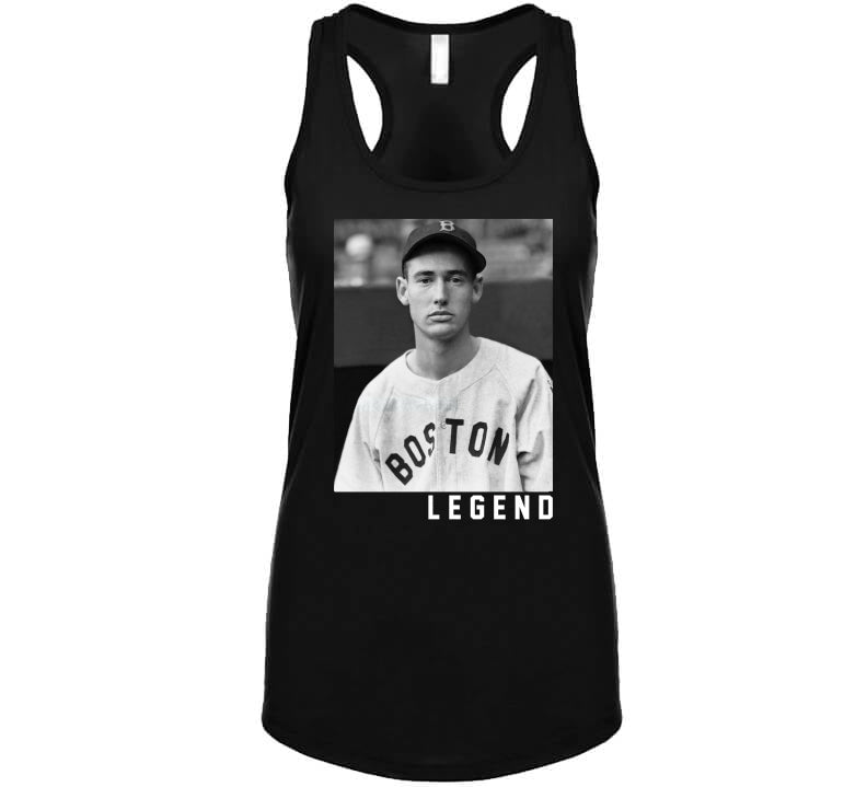 BeantownTshirts Ted Williams Boston Legend Baseball Fan T Shirt V-Neck / Black / Medium