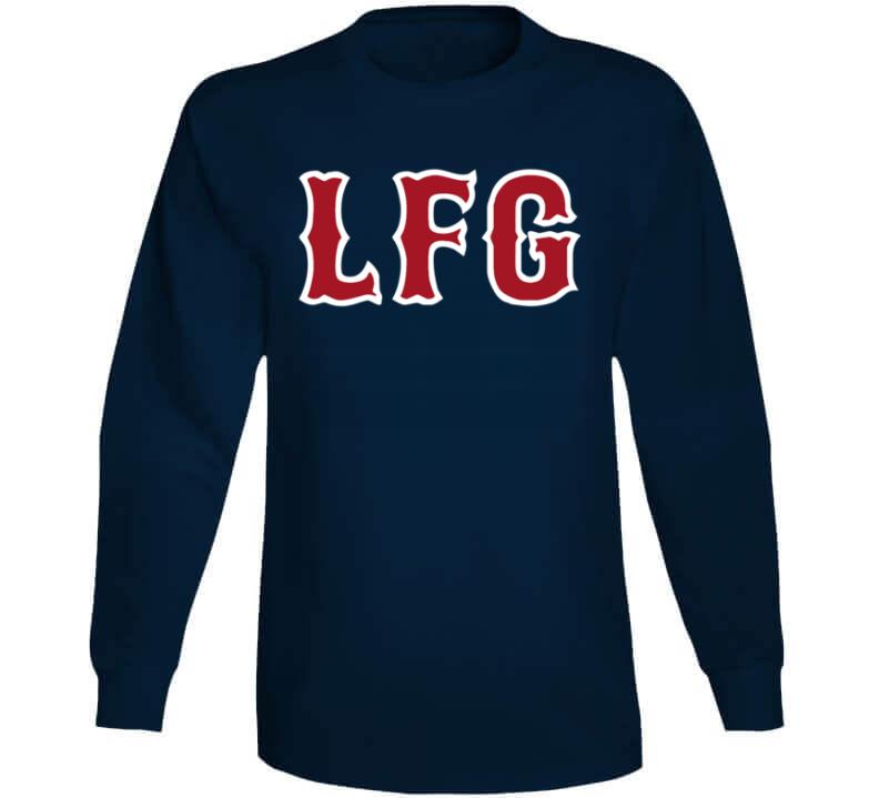 Let's Go Boston Baseball T-Shirt Long Sleeve / Navy / M