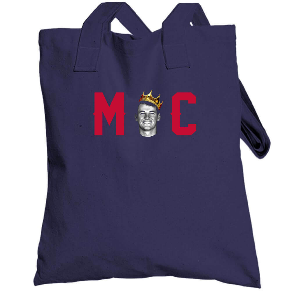 BeantownTshirts Mac Jones Mac Daddy Crown New England Football Fan T Shirt Crewneck Sweatshirt / Navy / Large