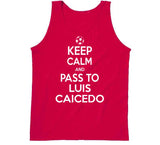 Luis Caicedo Keep Calm Pass To New England Soccer T Shirt