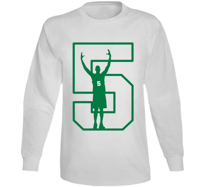 BeantownTshirts Larry Bird Boston The Logo Boston Basketball Fan T Shirt Long Sleeve / White / Large