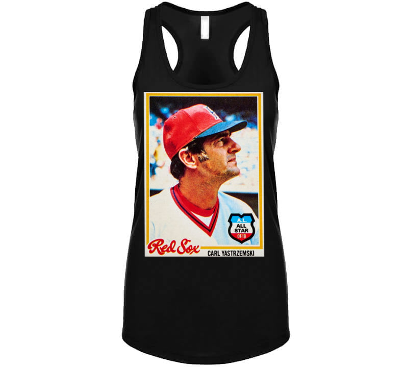 BeantownTshirts Carl Yastrzemski Boston Baseball Card Fan V2 T Shirt Hoodie / White / Large