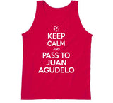 Juan Agudelo Keep Calm Pass To New England Soccer T Shirt