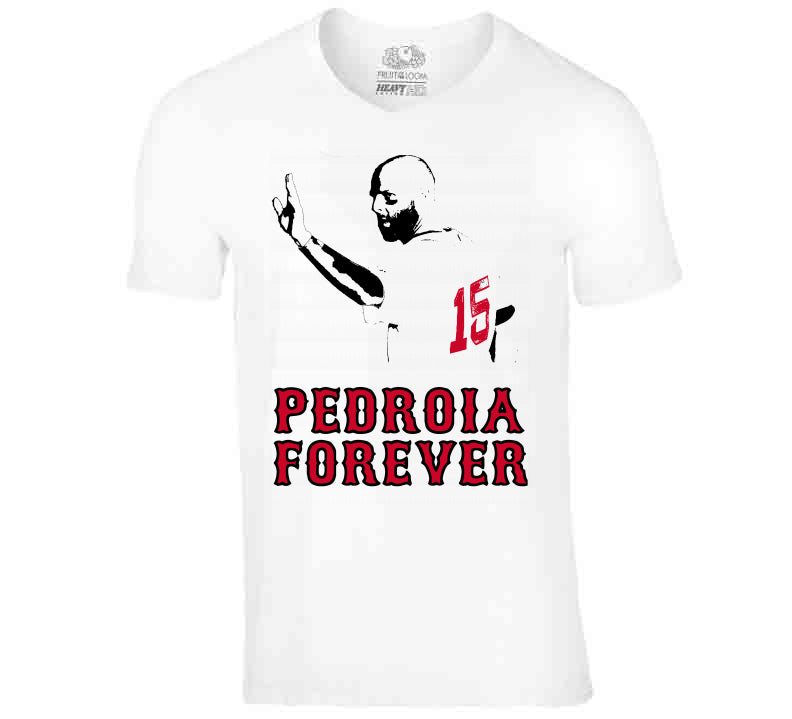 BeantownTshirts Dustin Pedroia Head Silhouette Boston Baseball Distressed T Shirt Hoodie / Red / Medium